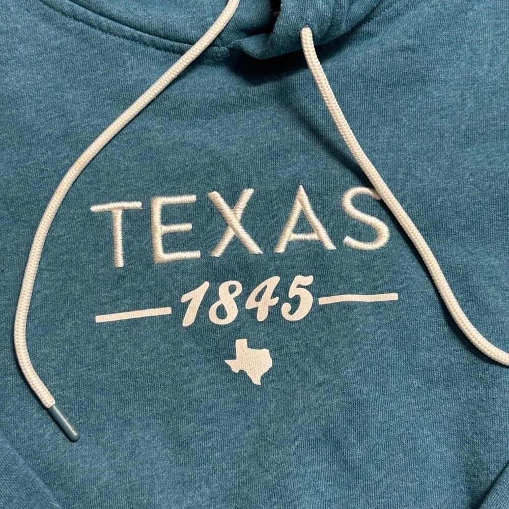 Men’s Teal Texas 1845 Hoodie Size Medium